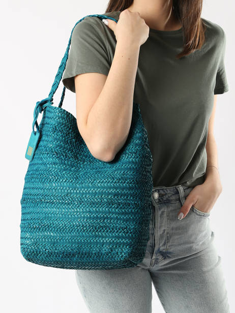 Sac Porté épaule Heritage Cuir Biba Bleu heritage RUB1L vue secondaire 1