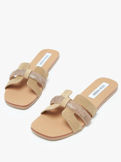 Mules Edriah En Cuir Steve madden Beige women 11002559 vue secondaire 2