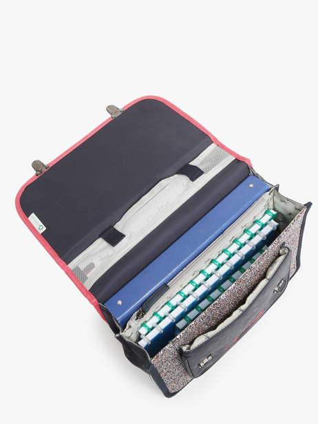 Cartable Enfant 2 Compartiments Cameleon Multicolore retro CA38 vue secondaire 3