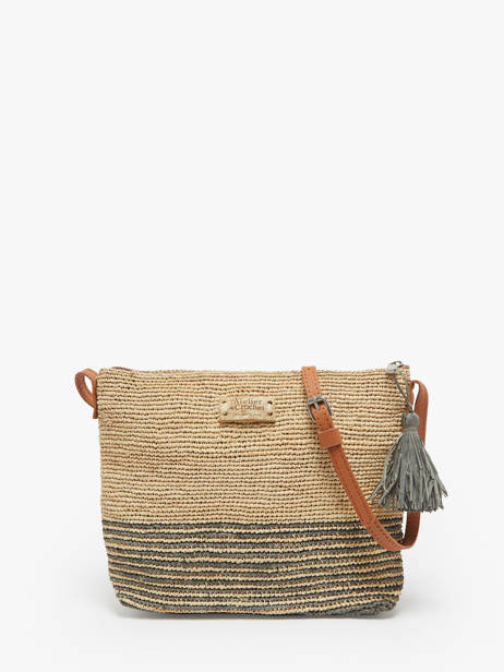 Sac Bandoulière L'atelier Du Crochet Raphia Le voyage en panier Beige l'atelier du crochet AM753