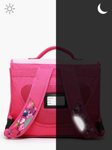 Cartable 2 Compartiments Snowball Rose butterfly 46435 vue secondaire 5