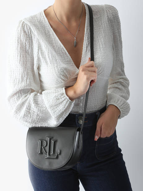 Sac Bandoulière Anstey Cuir Lauren ralph lauren Noir anstey 31950130 vue secondaire 1