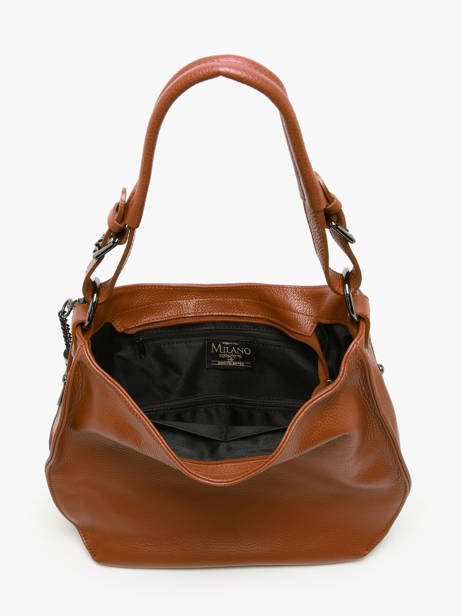 Sac Porté épaule Caviar Cuir Milano Marron caviar CA24069 vue secondaire 3