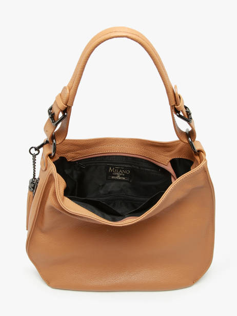 Sac Porté épaule Caviar Cuir Milano Marron caviar CA24069 vue secondaire 3