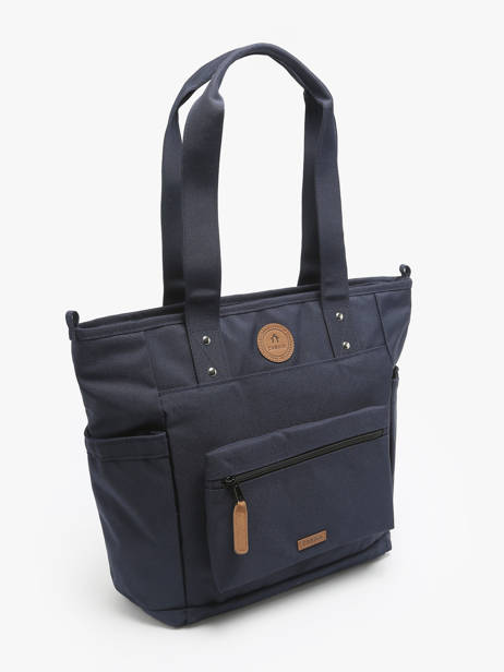 Sac Porté épaule A4 Adventurer Polyester Recyclé Cabaia Bleu adventurer TOTEBAGM vue secondaire 2
