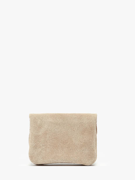 Porte-monnaie Velvet Cuir Milano Beige velvet VE23091 vue secondaire 2