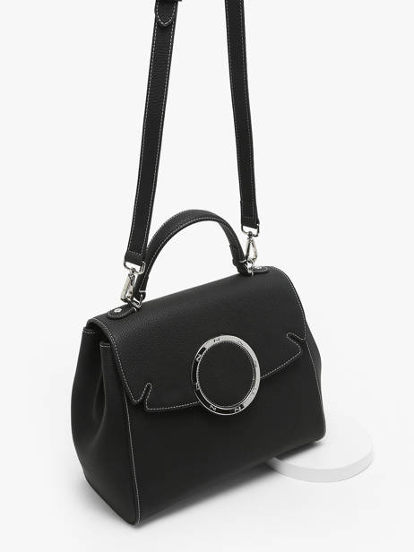 Sac Porté Main Ginkgo Cuir Nathan baume Noir ginkgo 1 vue secondaire 2