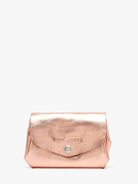 Porte-monnaie Le Gustave Cuir Paul marius Rose vintage GUSTAVEM