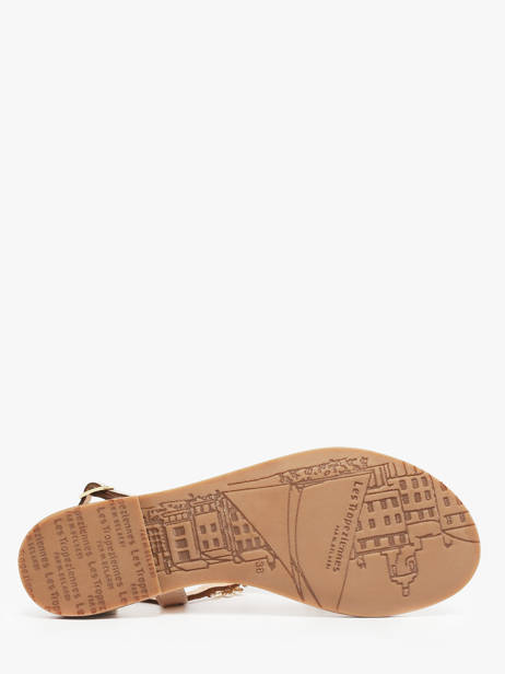 Nu-pieds En Cuir Les tropeziennes Or women HOFLEUR vue secondaire 4
