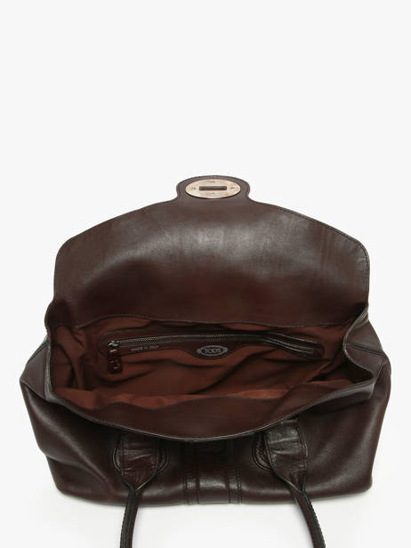 Sac à Main D'occasion Tod's Turnlock Tote Cuir Tod's Marron second life 437072 vue secondaire 5