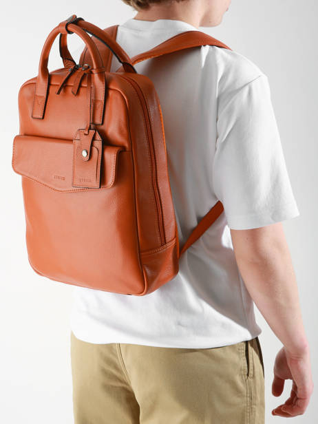 Sac à Dos Business Flandres 1 Compartiment Cuir Etrier Orange flandres EFLA8271 vue secondaire 1