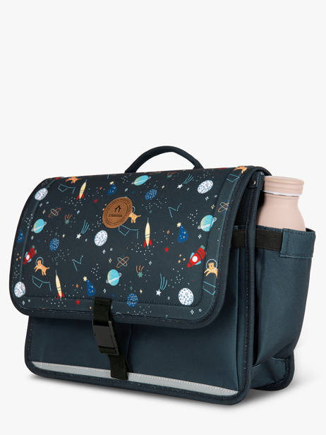 Cartable 2 Compartiments Cabaia Bleu school M vue secondaire 2