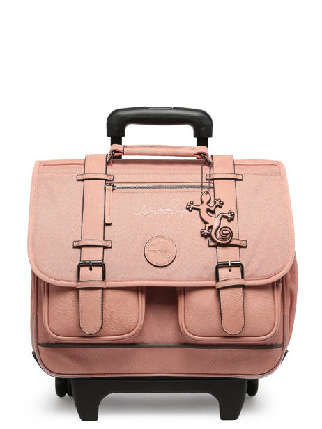 Cartable à Roulettes 2 Compartiments Cameleon Rose vintage color CR38 vue secondaire 8