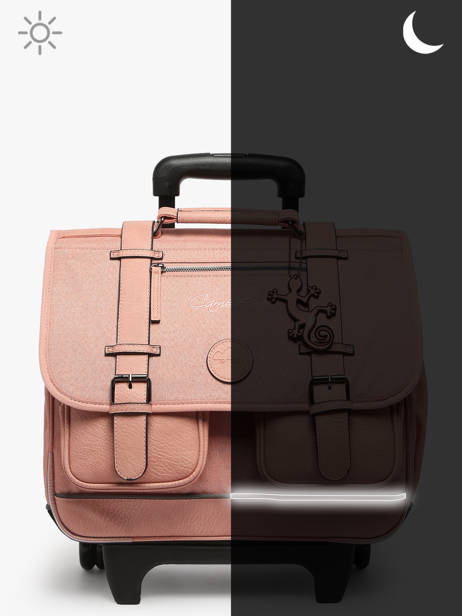 Cartable à Roulettes 2 Compartiments Cameleon Rose vintage color CR38 vue secondaire 9