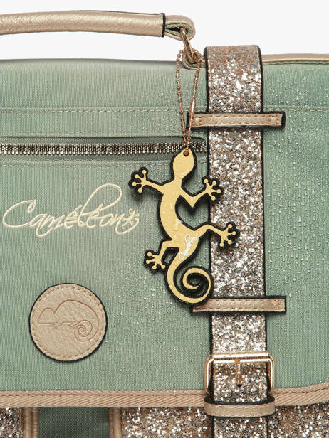 Cartable Enfant 2 Compartiments Cameleon Vert vintage fantasy CA35 vue secondaire 6