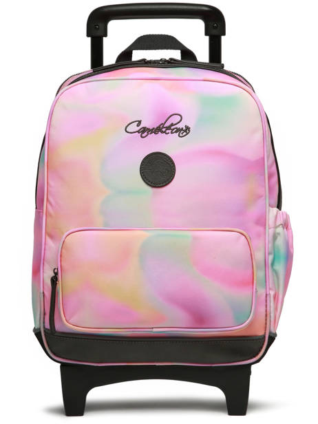 Sac A Dos à Roulettes 2 Compartiments Cameleon Rose vintage fantasy SR40 vue secondaire 8