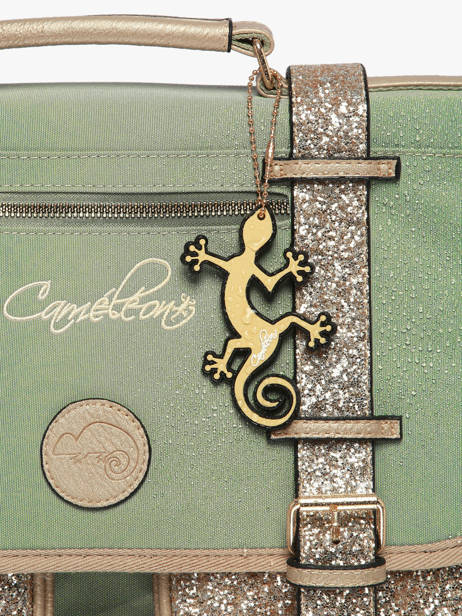 Sac A Dos à Roulettes 2 Compartiments Cameleon Vert vintage fantasy SR40 vue secondaire 7