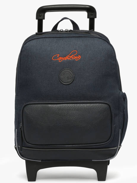 Sac A Dos à Roulettes 2 Compartiments Cameleon Bleu vintage urban SR40