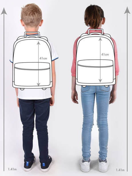 Sac A Dos à Roulettes 2 Compartiments Cameleon Bleu vintage urban SR40 vue secondaire 1