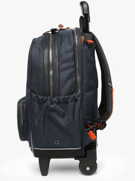 Sac A Dos à Roulettes 2 Compartiments Cameleon Bleu vintage urban SR40 vue secondaire 2