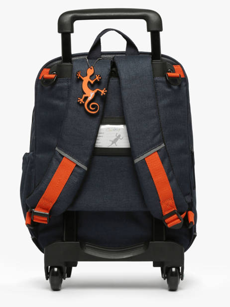 Sac A Dos à Roulettes 2 Compartiments Cameleon Bleu vintage urban SR40 vue secondaire 4