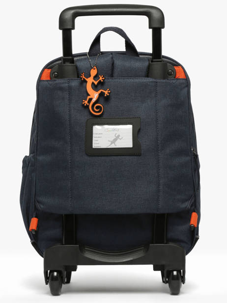 Sac A Dos à Roulettes 2 Compartiments Cameleon Bleu vintage urban SR40 vue secondaire 5