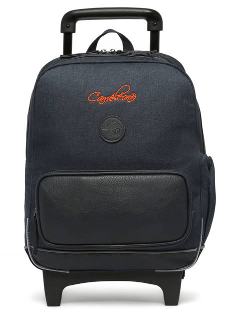 Sac A Dos à Roulettes 2 Compartiments Cameleon Bleu vintage urban SR40 vue secondaire 8