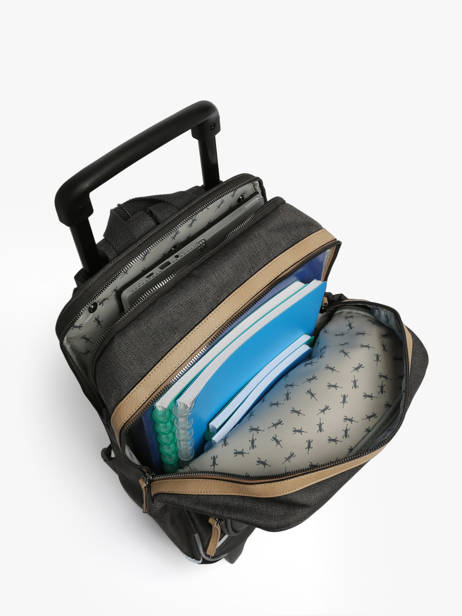 Sac A Dos à Roulettes 2 Compartiments Cameleon Gris vintage urban SR40 vue secondaire 2