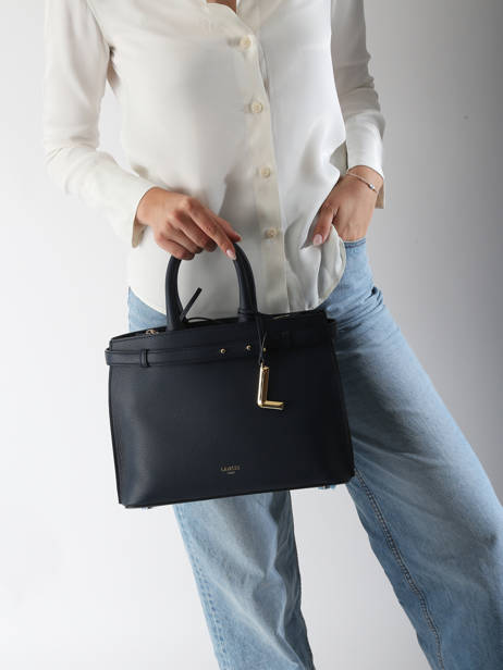 Sac Porté Main Faubourg Cuir Lancel Bleu faubourg A13528 vue secondaire 1
