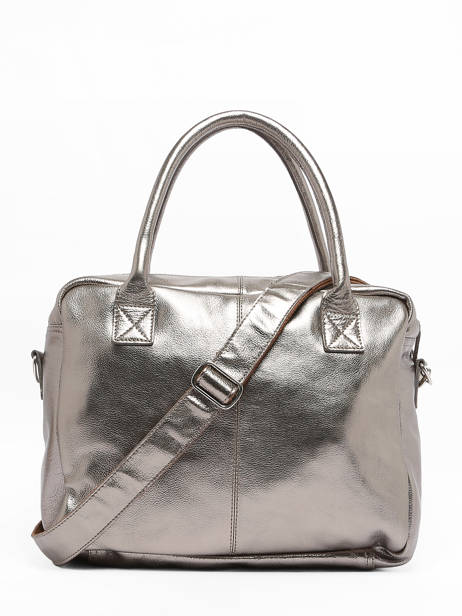 Sac Le Dandy A4 Cuir Paul marius Gris vintage S vue secondaire 4