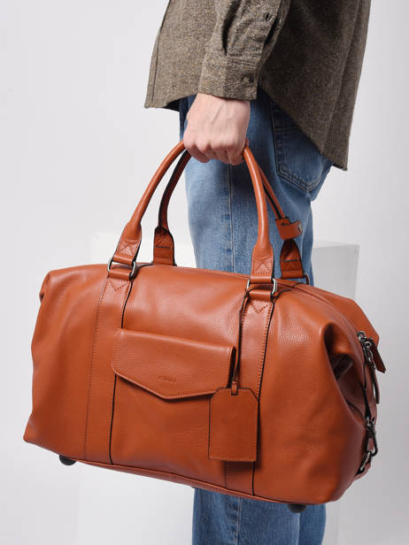 Sac De Voyage Cabine Flandres En Cuir Etrier Orange flandres EFLA991S vue secondaire 2