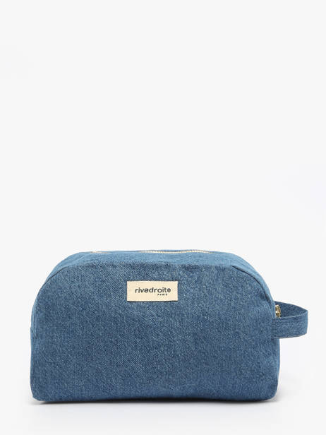 La Trousse De Toilette Hermel Coton Recyclé Rivedroite Bleu timeless HERMETIM