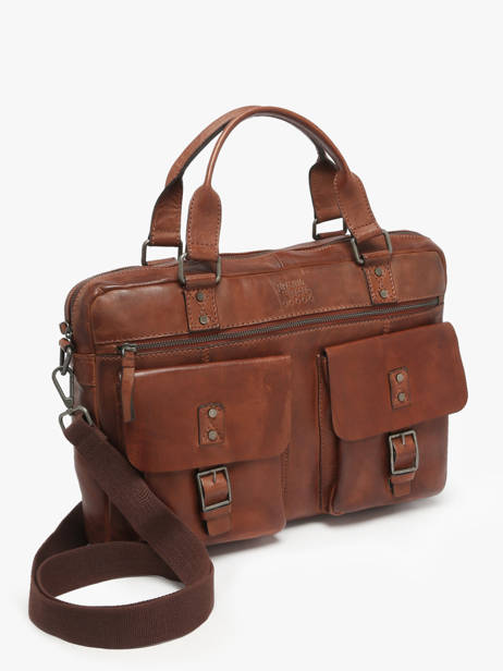 Porte Documents (main) Basilic pepper Marron traveler BTRA08 vue secondaire 2