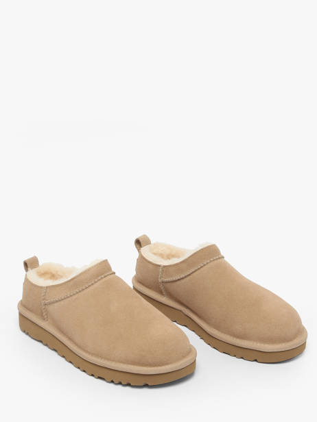 Bottes Classic Micro En Cuir Ugg Beige women 1173891 vue secondaire 2