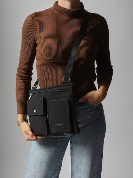 Sac Bandoulière Lancaster Noir basic pocket 90 vue secondaire 1