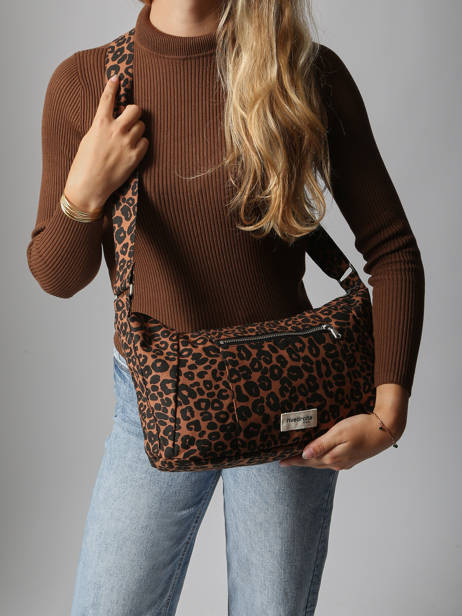 Le Sac Crossbody Mini Charlot Coton Recyclé Rivedroite Marron wild tribe MCHARWIL vue secondaire 1