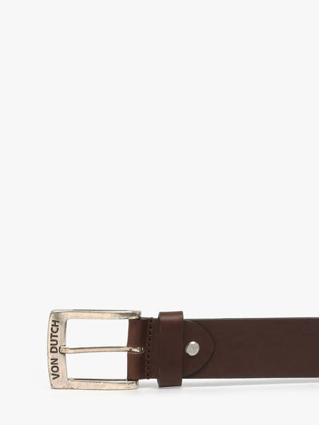 Ceinture Ajustable Von dutch Marron belt HUTCH vue secondaire 2