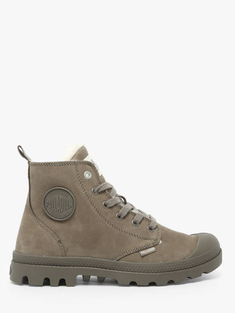 Bottines En Cuir Palladium Vert women 95982281