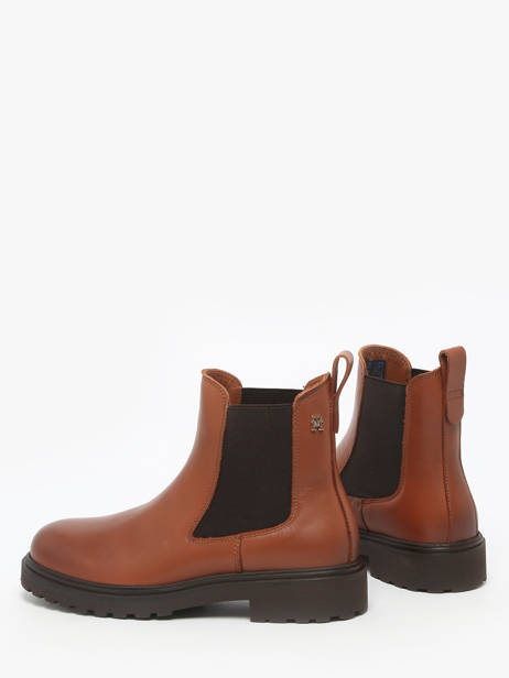 Chelsea Boots En Cuir Tommy hilfiger Marron women 8766BDS vue secondaire 3