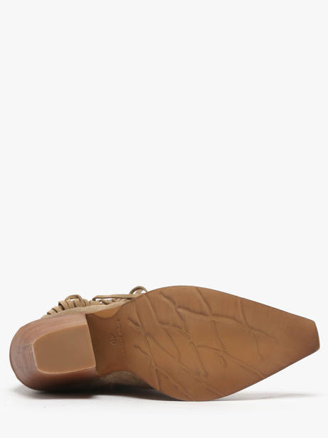Santiags En Cuir Metisse Beige women XD2125 vue secondaire 5
