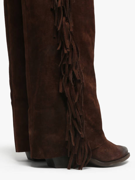 Bottes à Talon En Cuir The icona Marron women TX565 vue secondaire 3