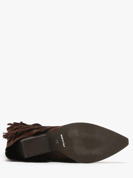 Bottes à Talon En Cuir The icona Marron women TX565 vue secondaire 5