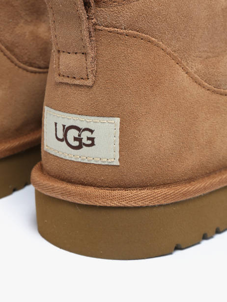 Boots Classic Ultra Mini En Cuir Ugg Beige men 1137391 vue secondaire 2