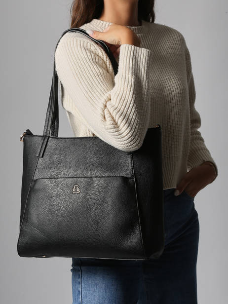 Sac Porté épaule Soft Lulu castagnette Noir soft ZACARI vue secondaire 1