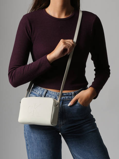Sac Bandoulière Sculpted Calvin klein jeans Blanc sculpted 4K3036G vue secondaire 1