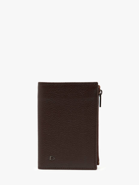 Portefeuille Porte-monnaie Madras Cuir Etrier Marron madras EMAD619
