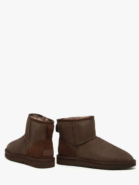 Boots Classic Mini Ii En Cuir Ugg Marron women 1016222 vue secondaire 2