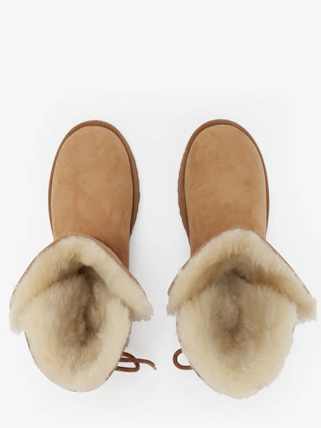 Bottines En Cuir Ugg Beige women 1171530 vue secondaire 5