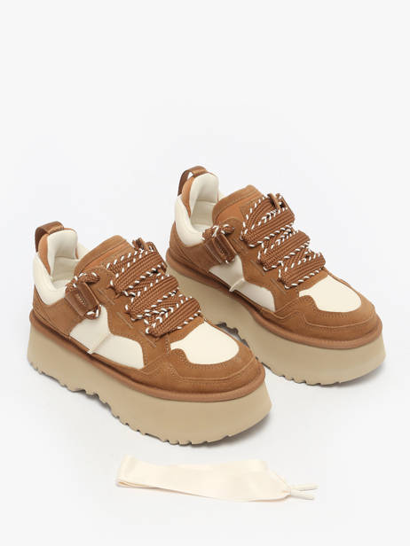 Sneakers Plateforme En Cuir Ugg Beige women 1171541 vue secondaire 1