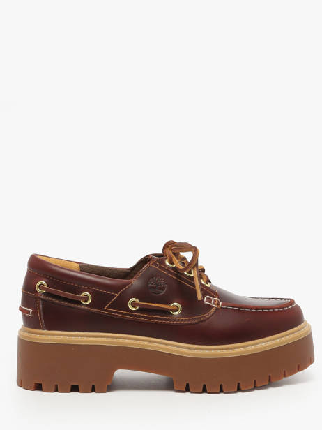 Chaussure Bateau Compensée Stone Street En Cuir Timberland Marron women 2QDMD571